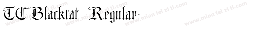 TCBlacktat   Regular字体转换